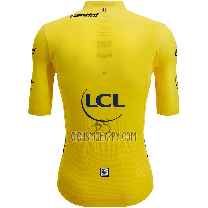 Tour de France Cycling Jersey Bib Short 2023 Men Short Sleeve Yellow